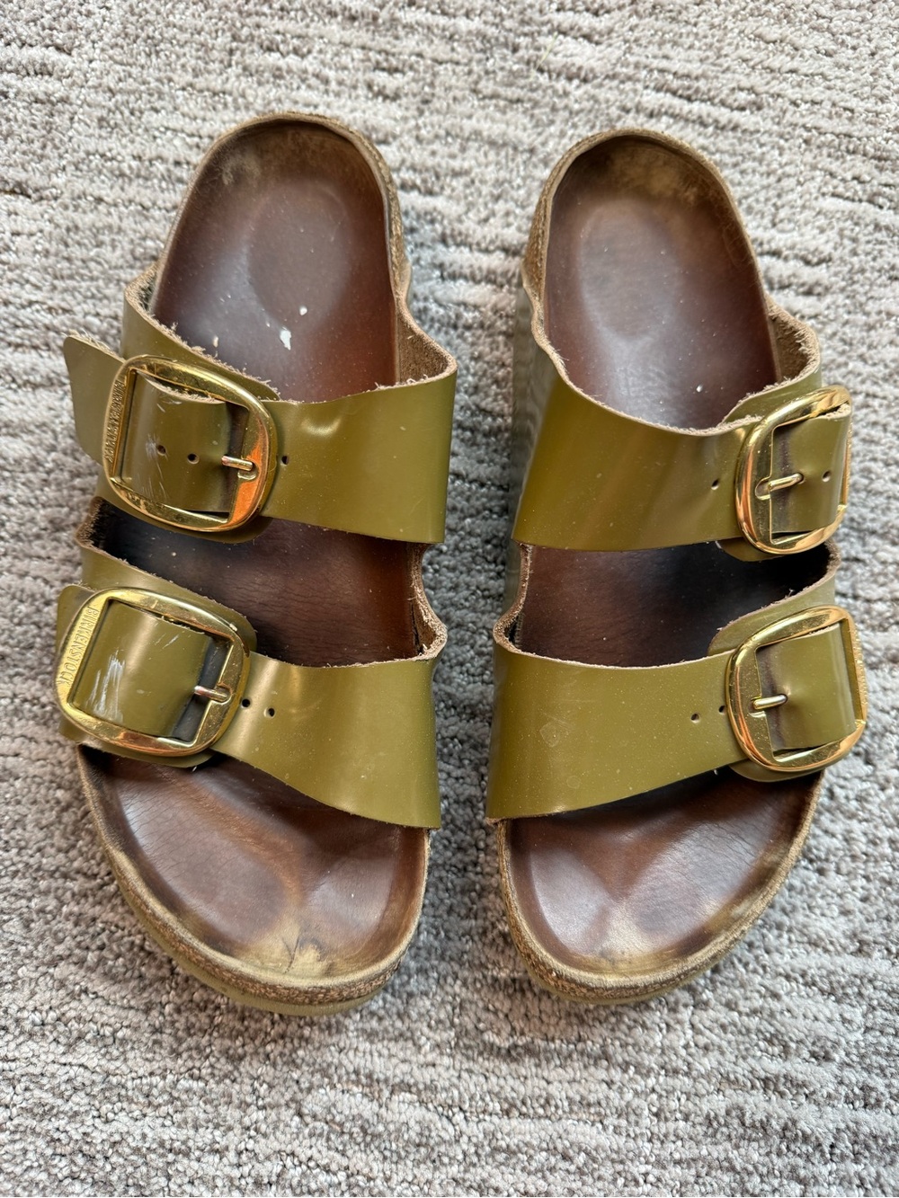 Birkenstock Arizona Double Strap High Shine Big Buckle Sandals